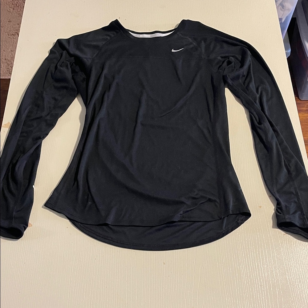 Nike Black Performance Long Sleeve Top- Size Small
